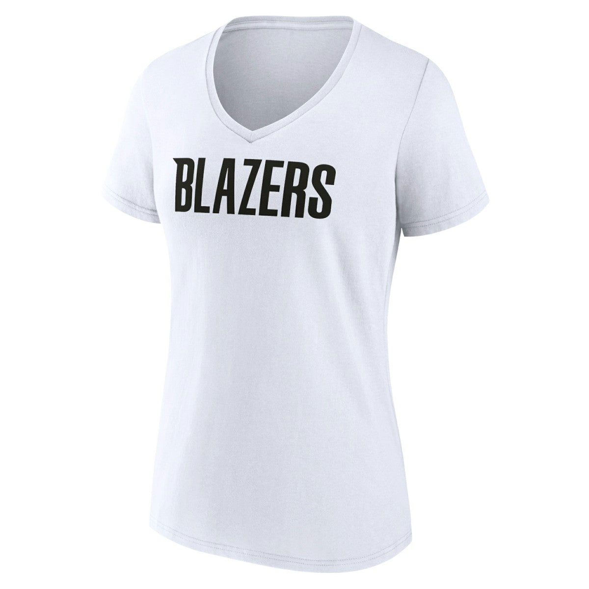 NBA - Portland Trail Blazers Women's Wordmark V-Neck T-Shirt - White
