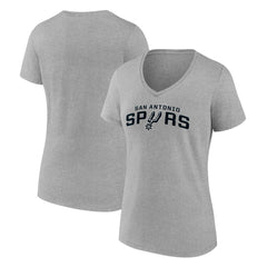 NBA - San Antonio Spurs Women's Wordmark V-Neck T-Shirt - Gray