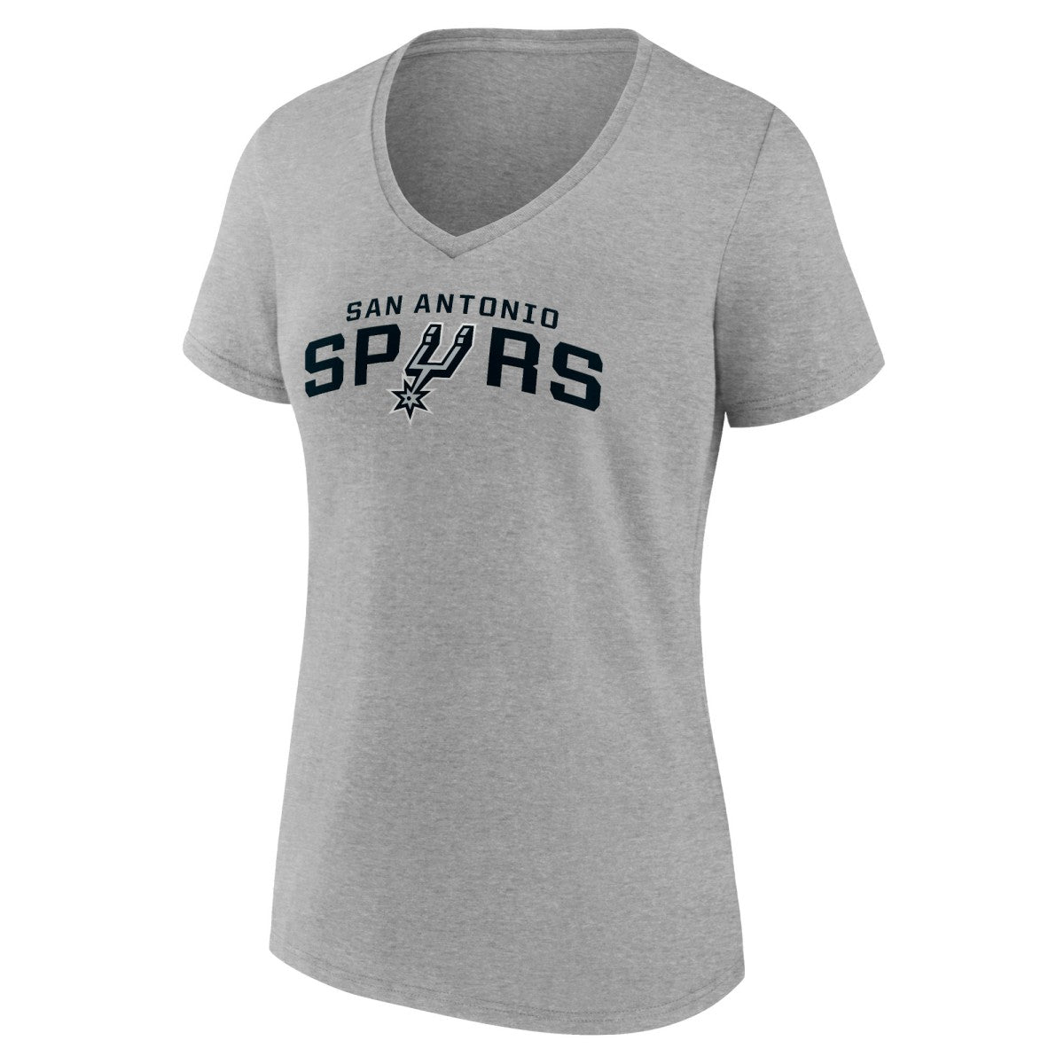 NBA - San Antonio Spurs Women's Wordmark V-Neck T-Shirt - Gray