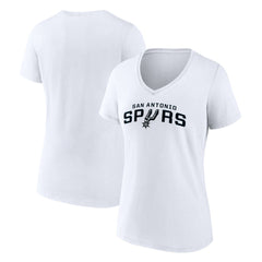 NBA - San Antonio Spurs Women's Wordmark V-Neck T-Shirt - White