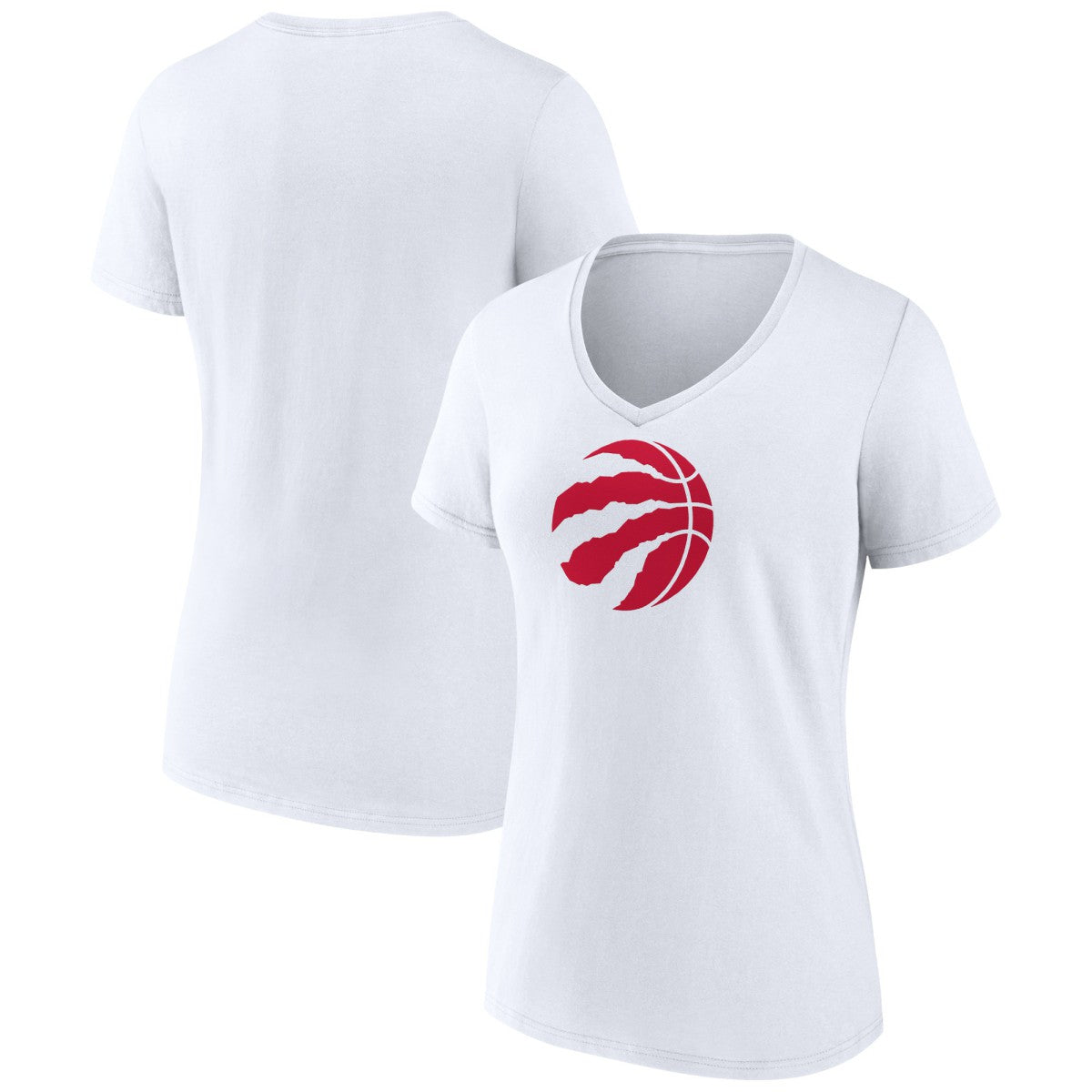 NBA - Toronto Raptors Women's Primary Logo V-Neck T-Shirt - White