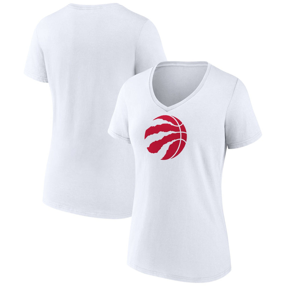 NBA - Toronto Raptors Women's Primary Logo V-Neck T-Shirt - White