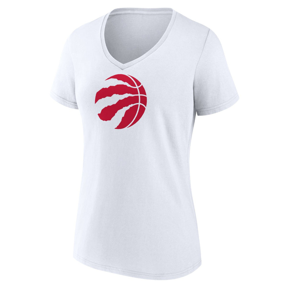 NBA - Toronto Raptors Women's Primary Logo V-Neck T-Shirt - White