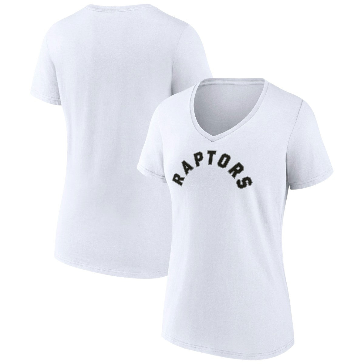 NBA - Toronto Raptors Women's Wordmark V-Neck T-Shirt - White