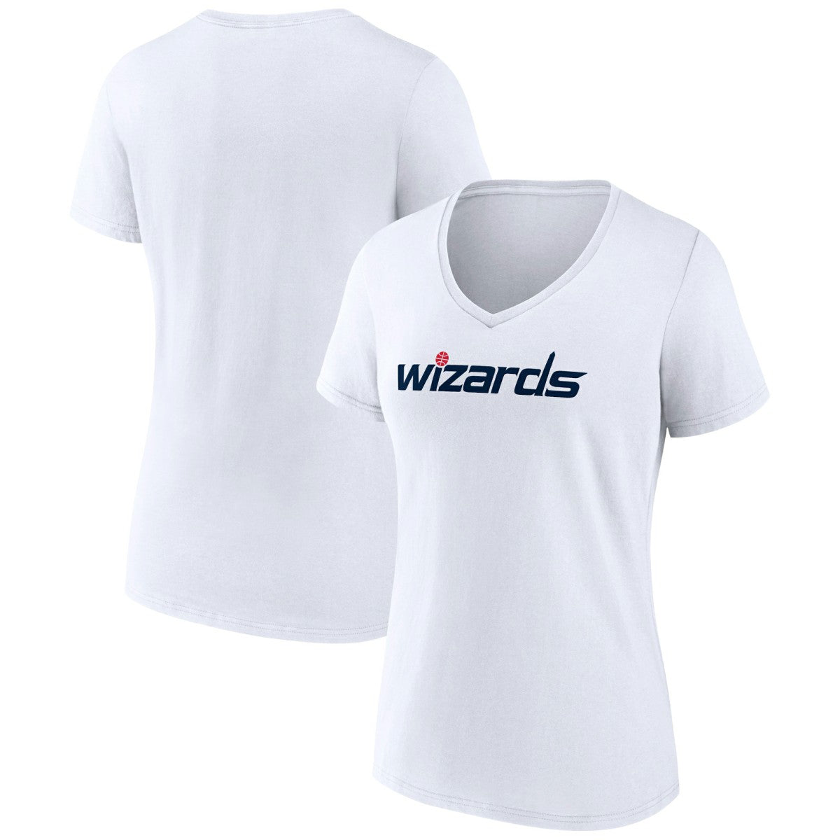 NBA - Washington Wizards Women's Wordmark V-Neck T-Shirt - White
