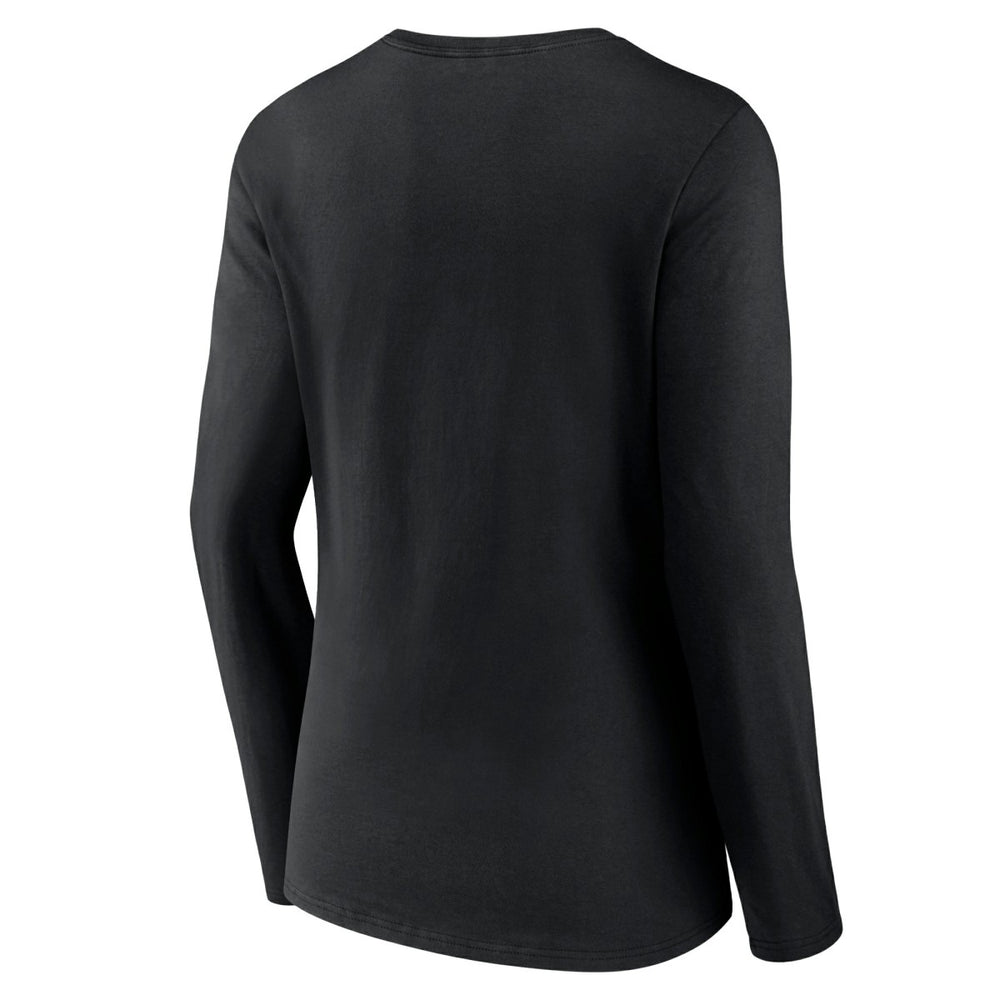 NBA - Miami Heat Women's Logo Long Sleeve V-Neck T-Shirt - Black