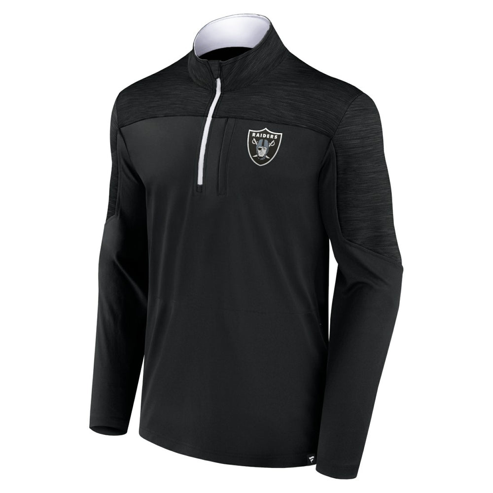 Las Vegas Raiders Defender Half-Zip Top Black - Fanatics