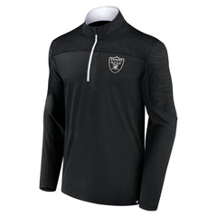 Las Vegas Raiders Defender Half-Zip Top Black - Fanatics