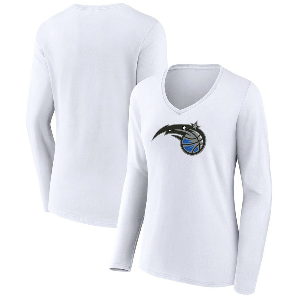 NBA - Orlando Magic Women's Logo Long Sleeve V-Neck T-Shirt - White