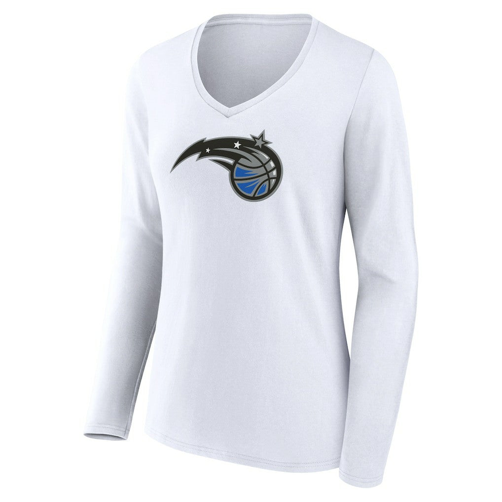 NBA - Orlando Magic Women's Logo Long Sleeve V-Neck T-Shirt - White