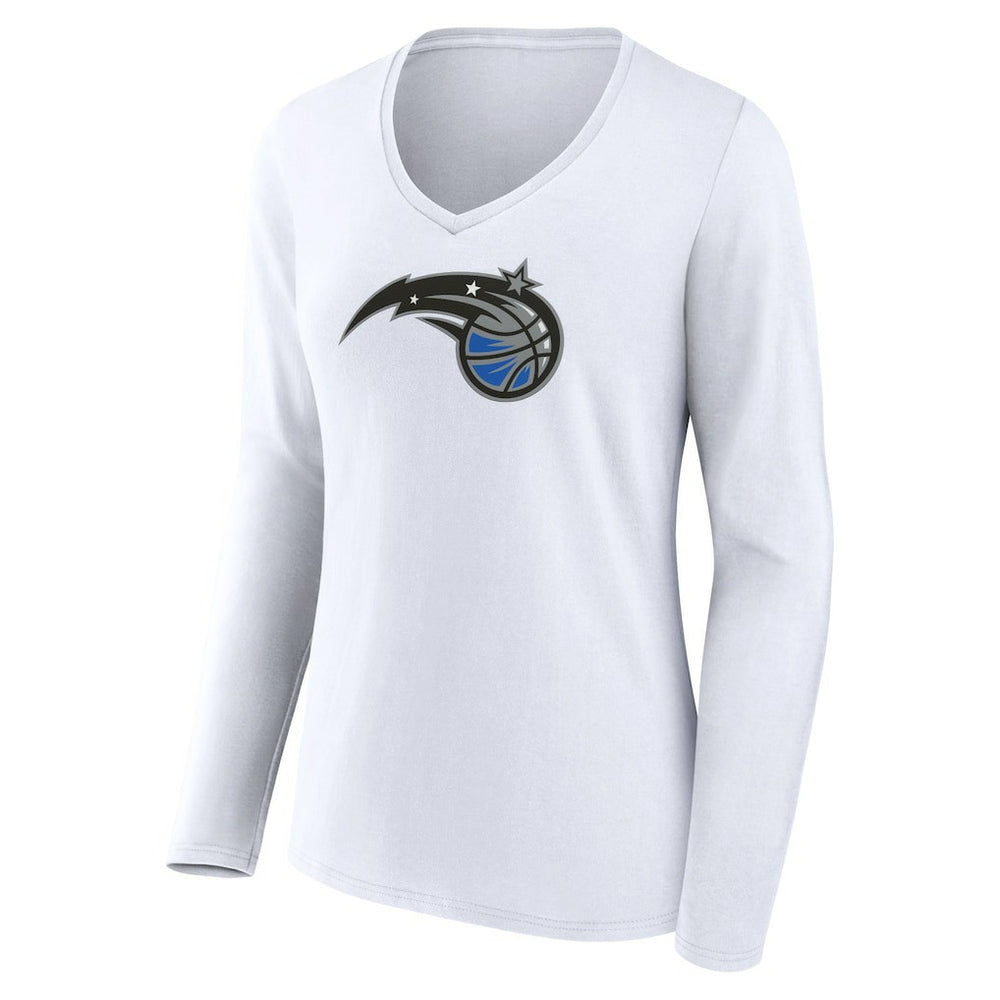 NBA - Orlando Magic Women's Logo Long Sleeve V-Neck T-Shirt - White