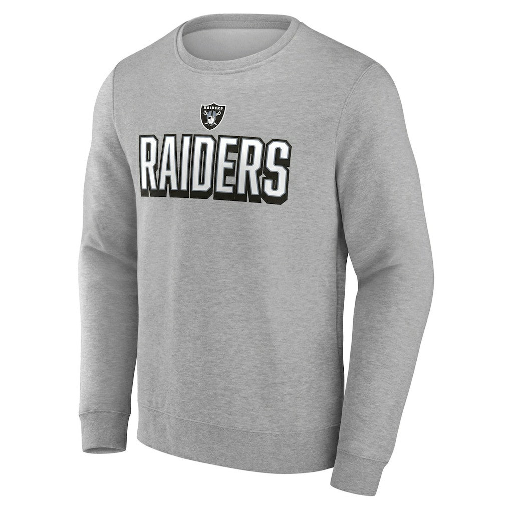 Las Vegas Raiders Bold Move Pullover Sweatshirt Heather Gray - Fanatics