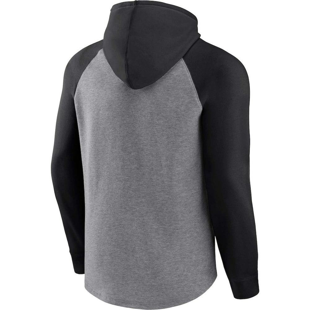 Carolina Panthers Favorite Arch Raglan Pullover Hoodie Heather Gray - Fanatics