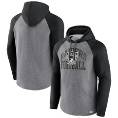 Las Vegas Raiders Favorite Arch Raglan Pullover Hoodie Heather Gray - Fanatics