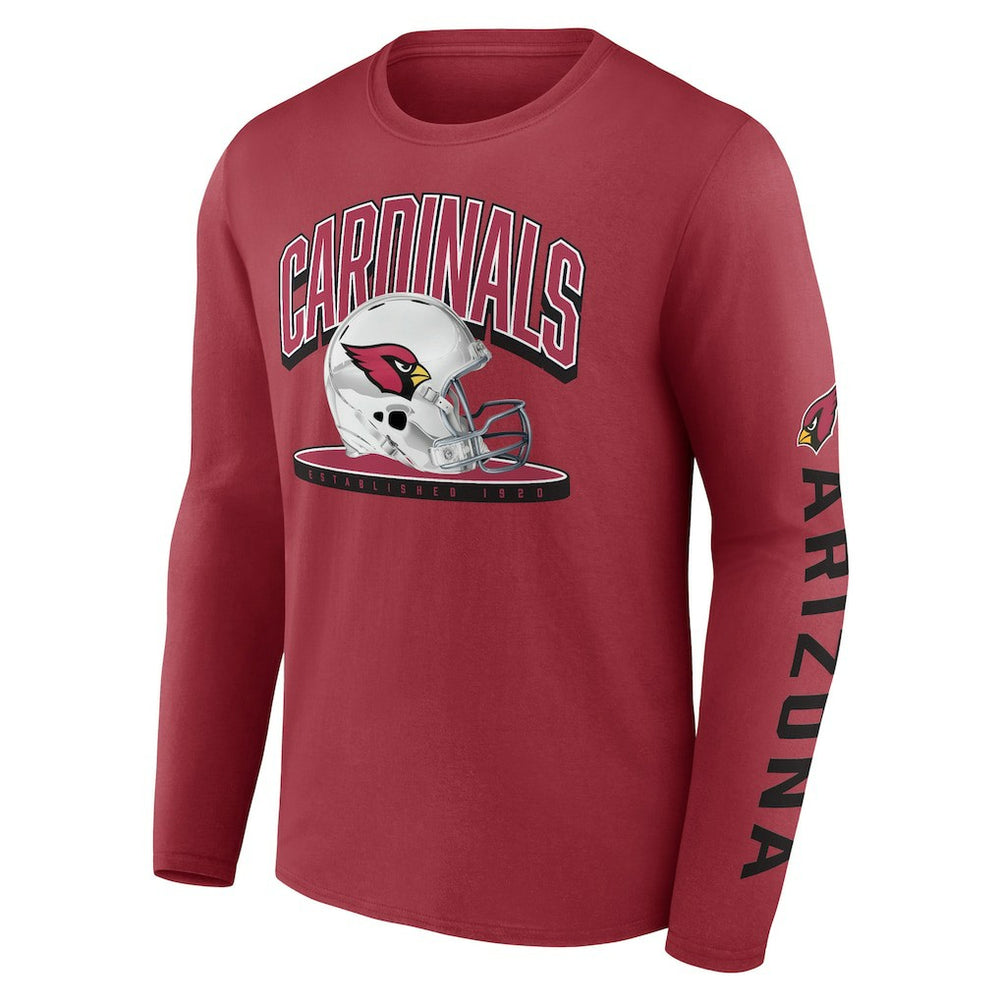 Arizona Cardinals Helmet Platform Long Sleeve T-Shirt Cardinal - Fanatics