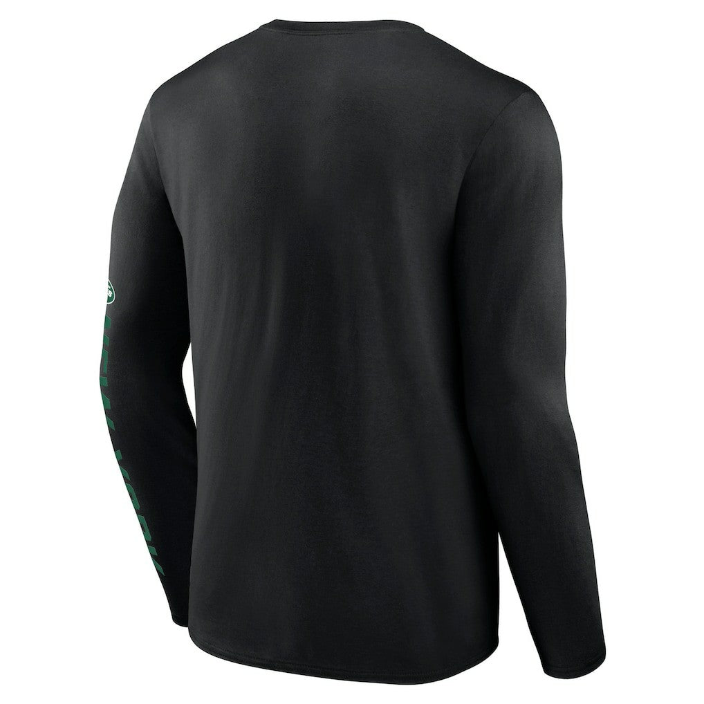 New York Jets Helmet Platform Long Sleeve T-Shirt Black - Fanatics