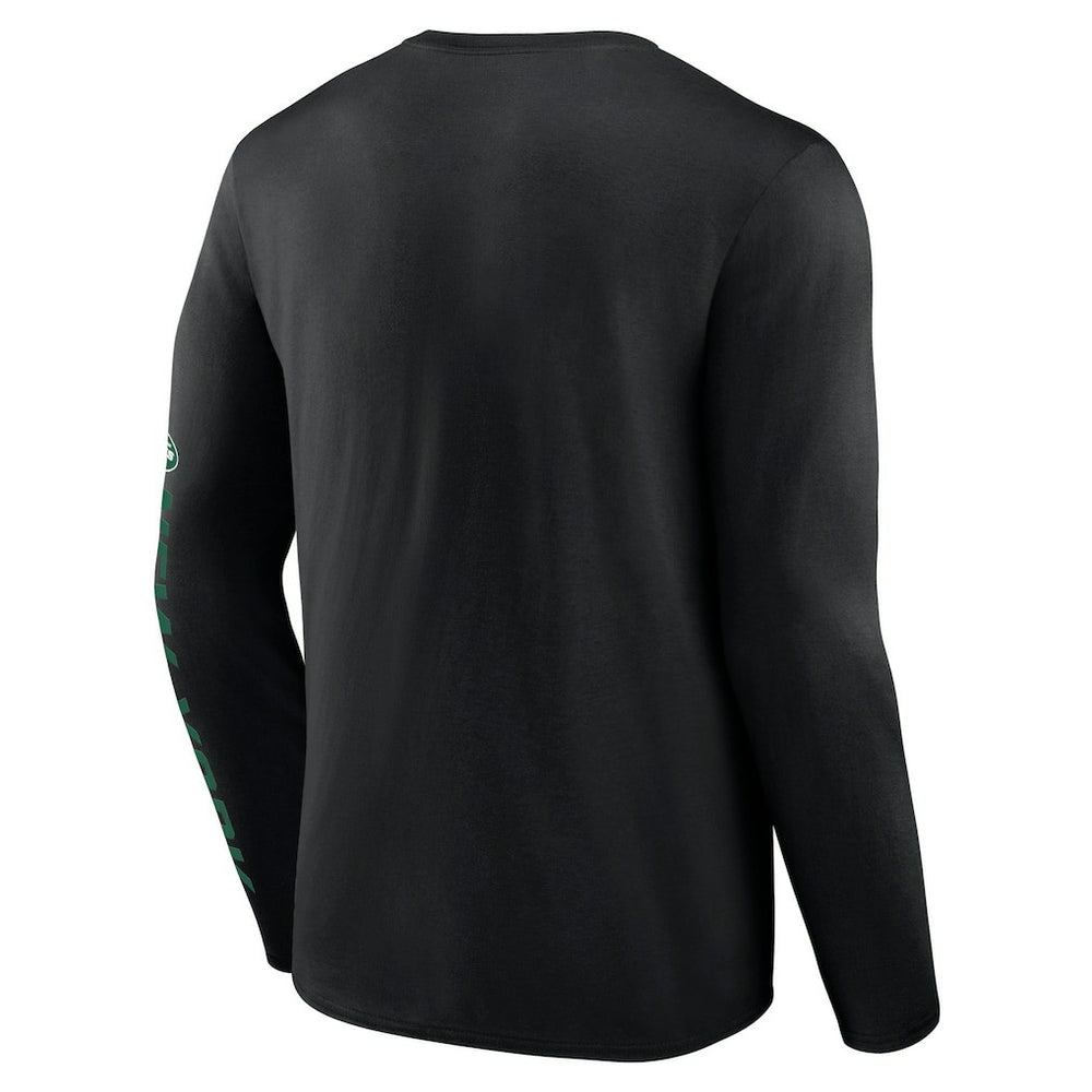 New York Jets Helmet Platform Long Sleeve T-Shirt Black - Fanatics