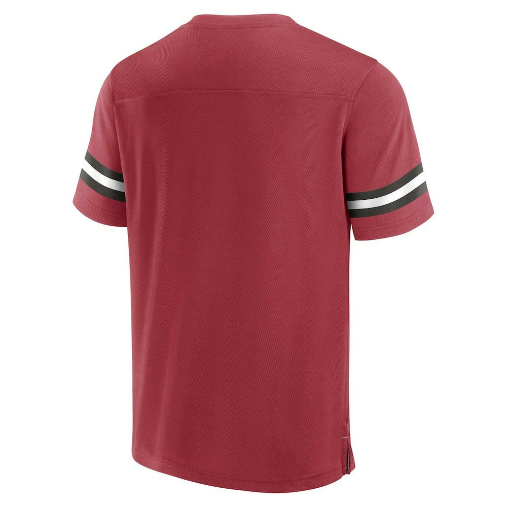 Arizona Cardinals Jersey Tackle V-Neck T-Shirt Cardinal - Fanatics
