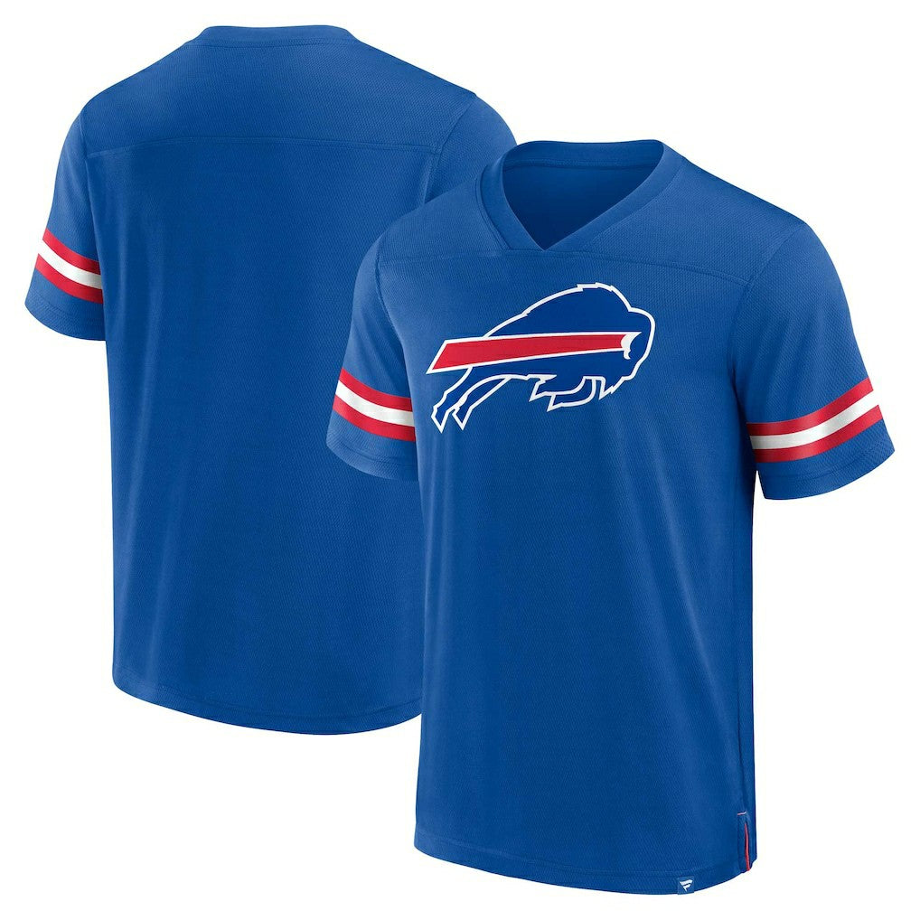 Buffalo Bills Jersey Tackle V-Neck T-Shirt Royal - Fanatics
