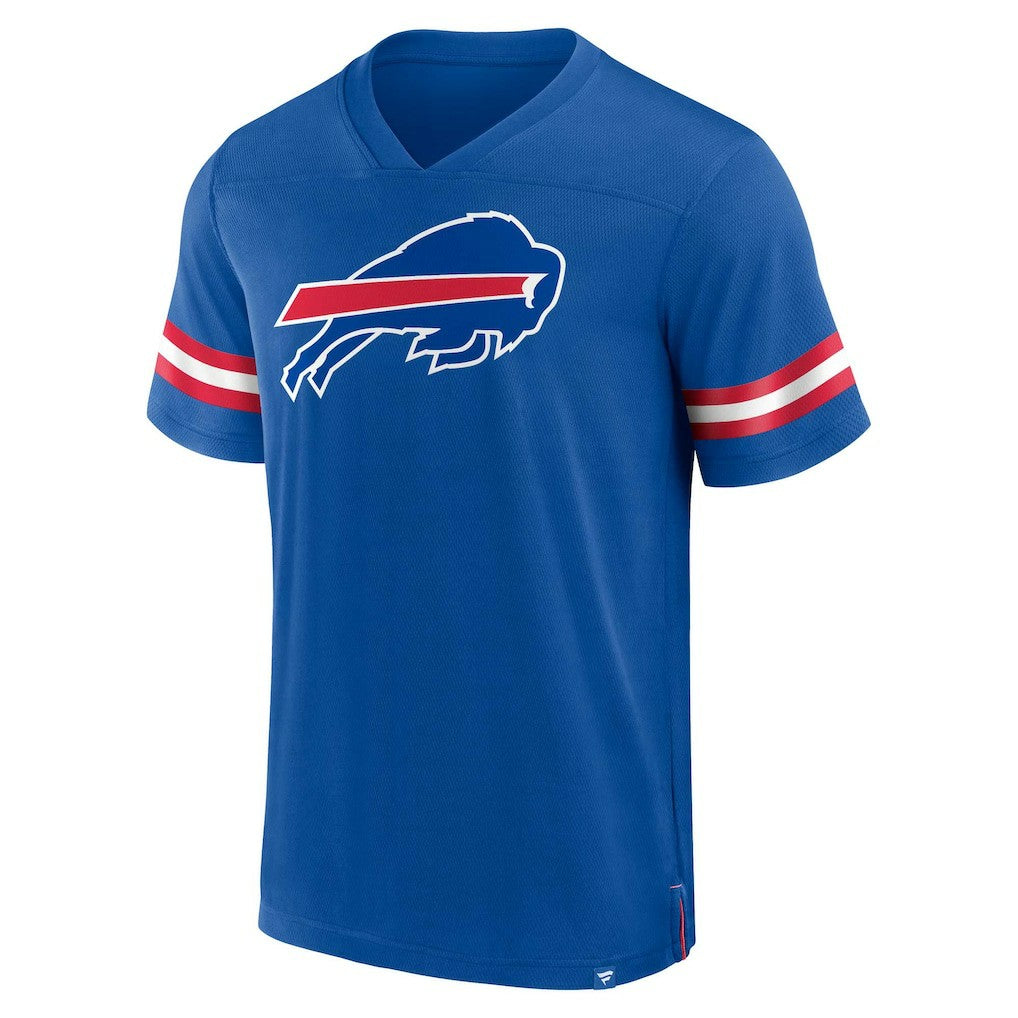 Buffalo Bills Jersey Tackle V-Neck T-Shirt Royal - Fanatics