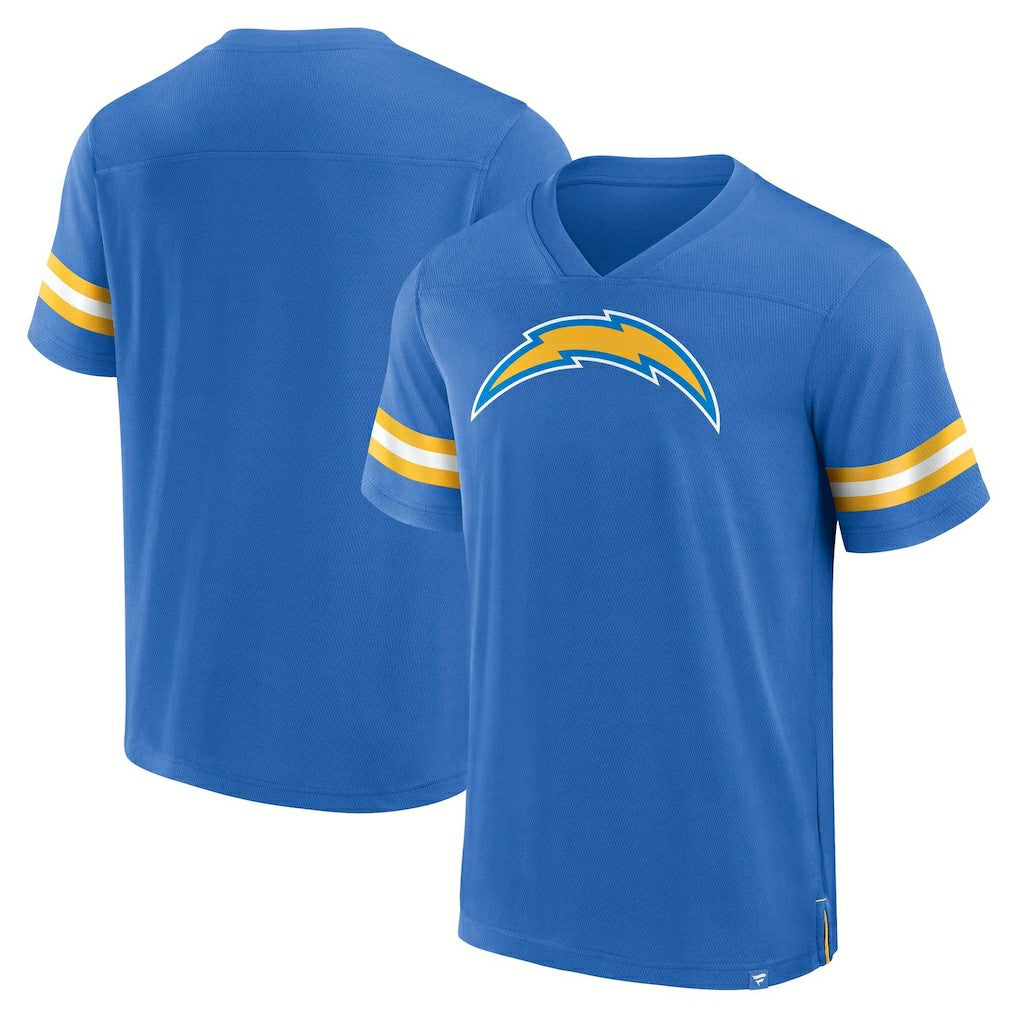 Los Angeles Chargers Jersey Tackle V-Neck T-Shirt Powder Blue - Fanatics
