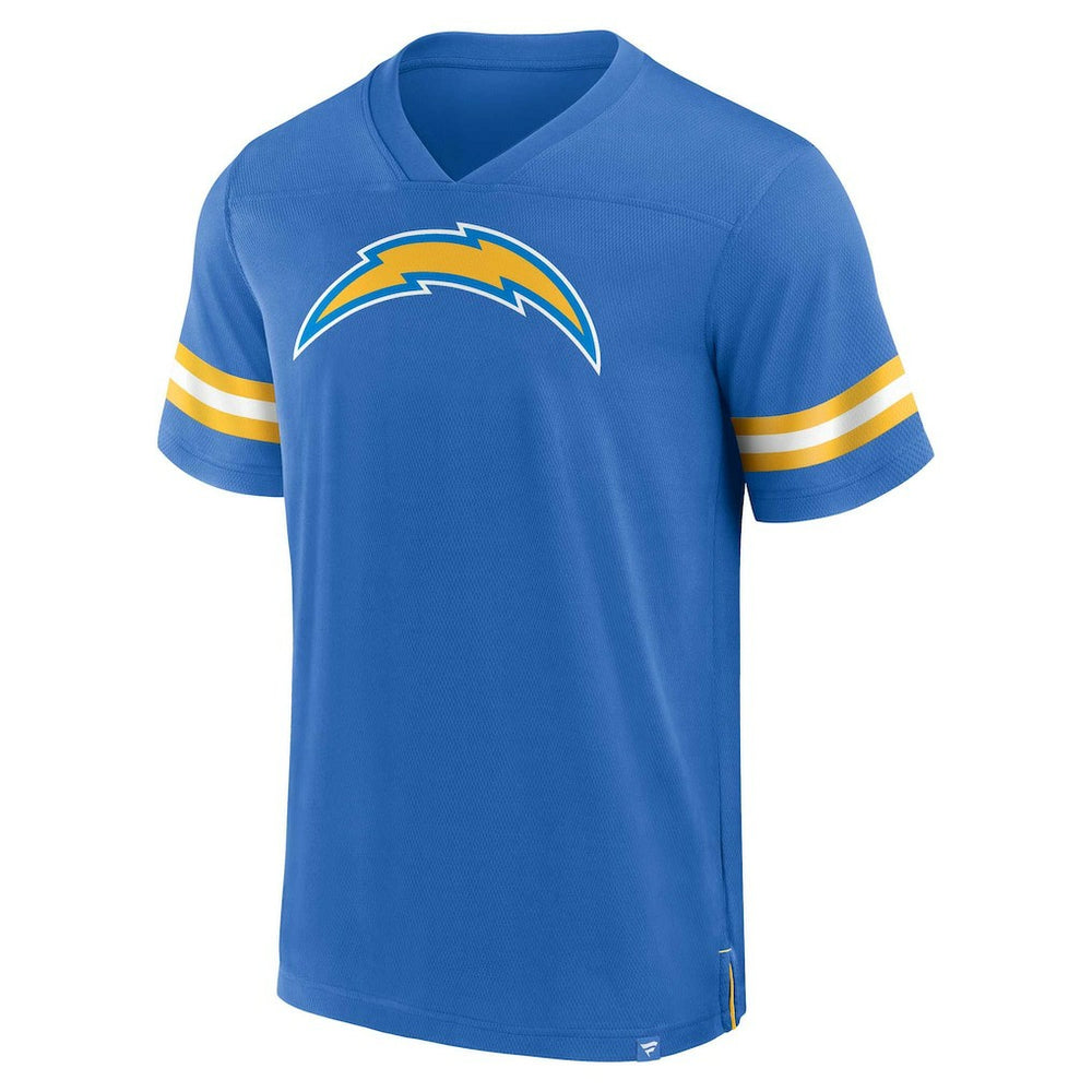 Los Angeles Chargers Jersey Tackle V-Neck T-Shirt Powder Blue - Fanatics
