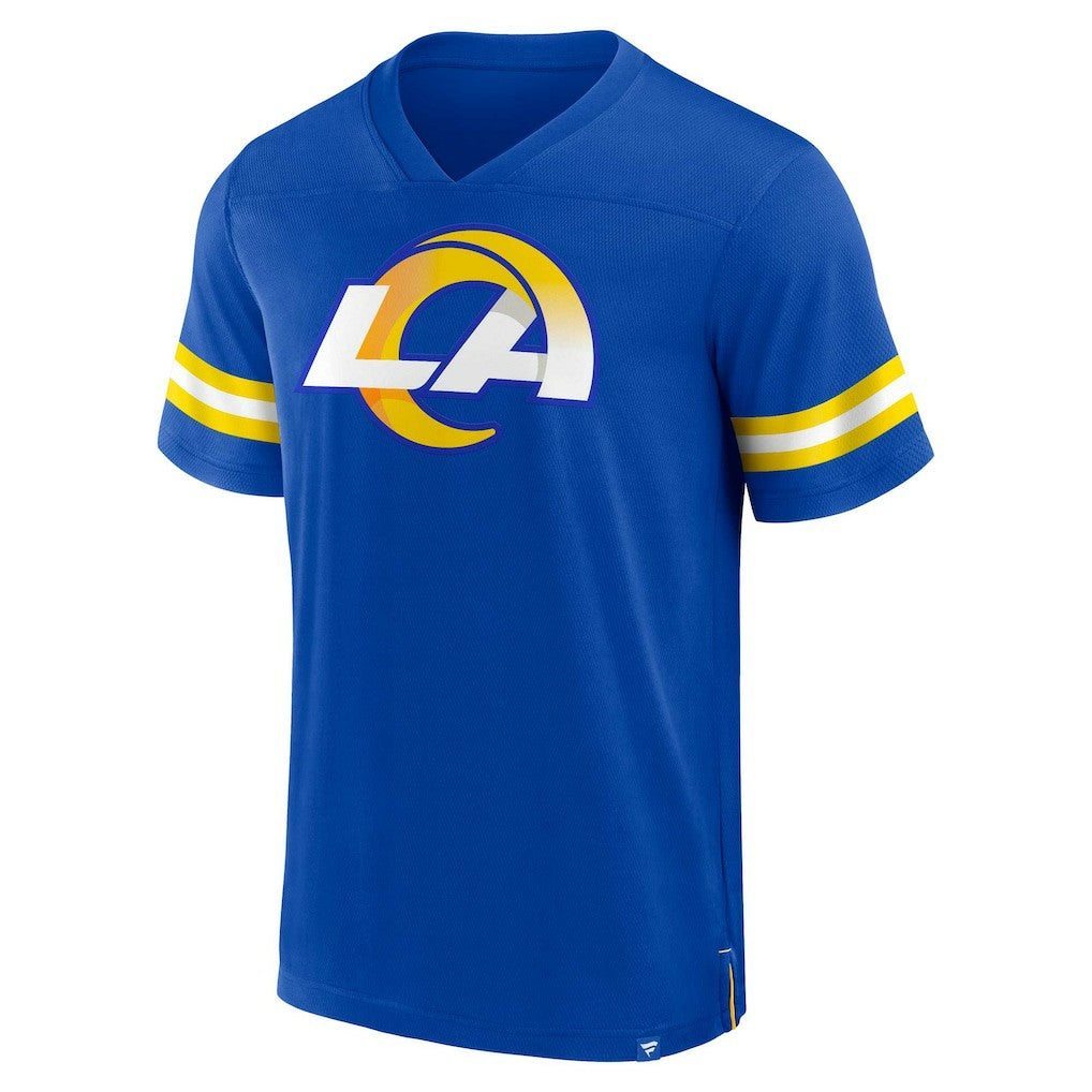 Los Angeles Rams Jersey Tackle V-Neck T-Shirt Royal - Fanatics