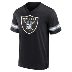 Las Vegas Raiders Jersey Tackle V-Neck T-Shirt Black - Fanatics