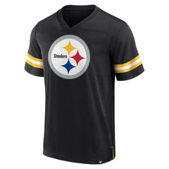 Pittsburgh Steelers Jersey Tackle V-Neck T-Shirt Black - Fanatics