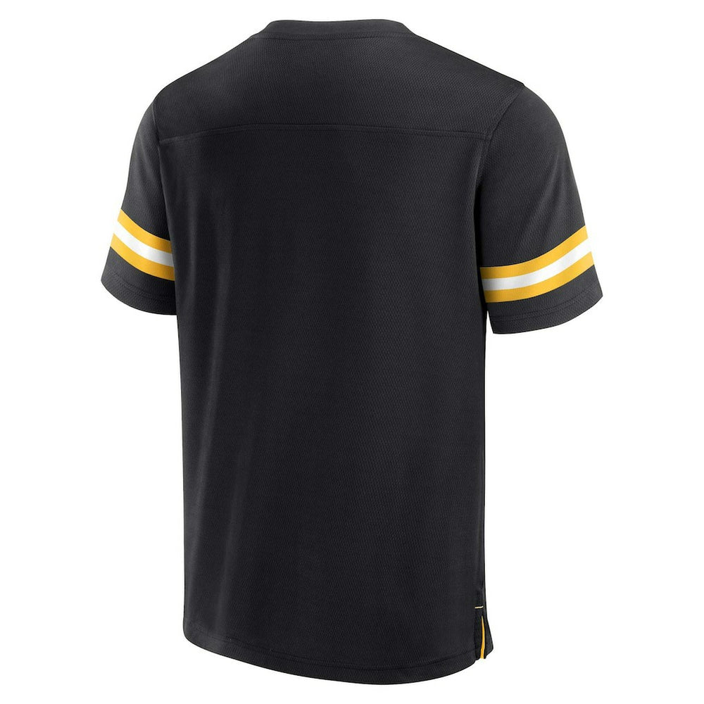 Pittsburgh Steelers Jersey Tackle V-Neck T-Shirt Black - Fanatics