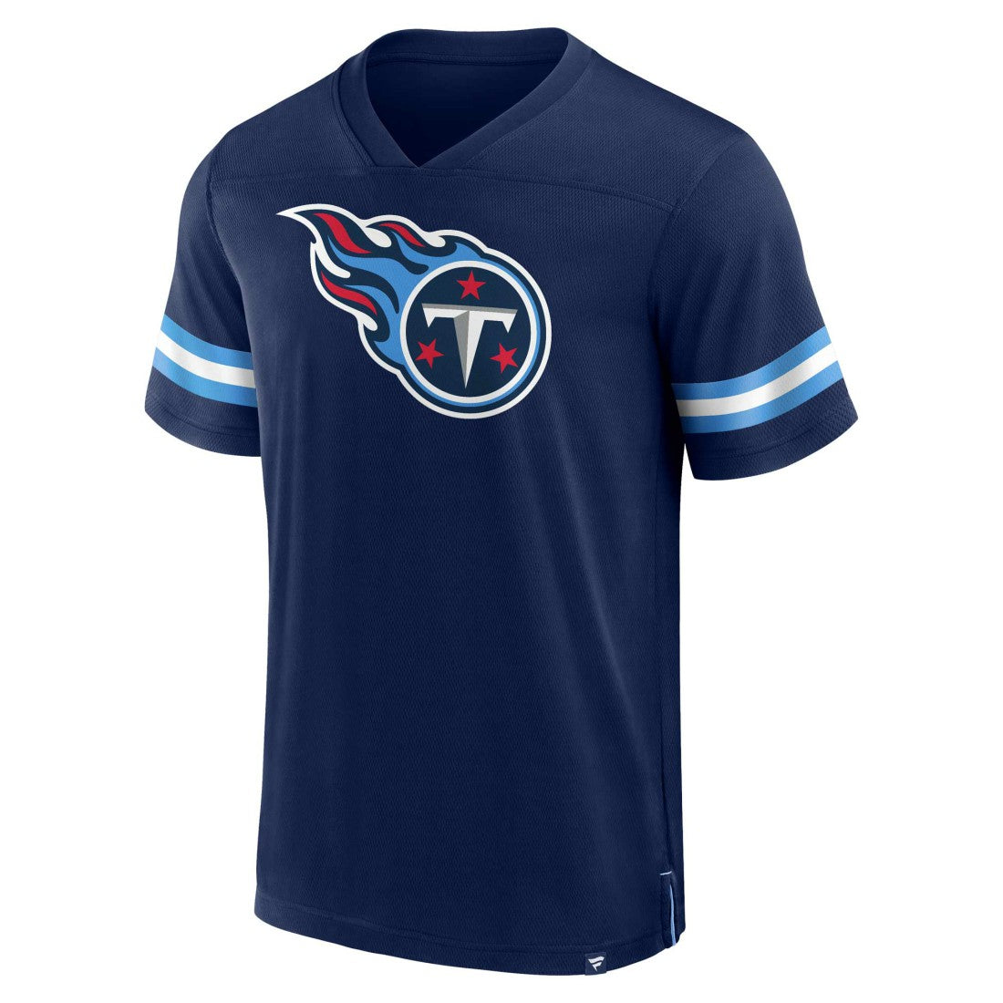 Tennessee Titans Jersey Tackle V-Neck T-Shirt Navy - Fanatics