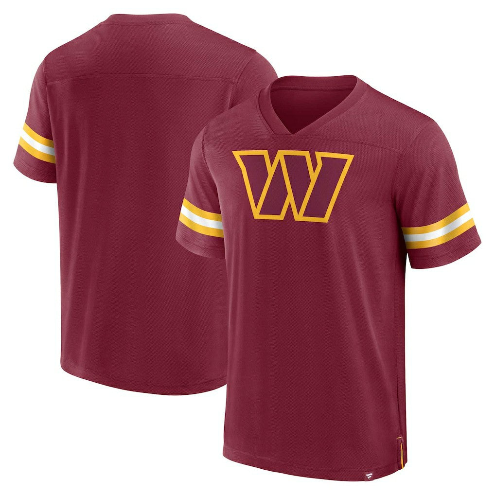 Washington Commanders Jersey Tackle V-Neck T-Shirt Burgundy - Fanatics