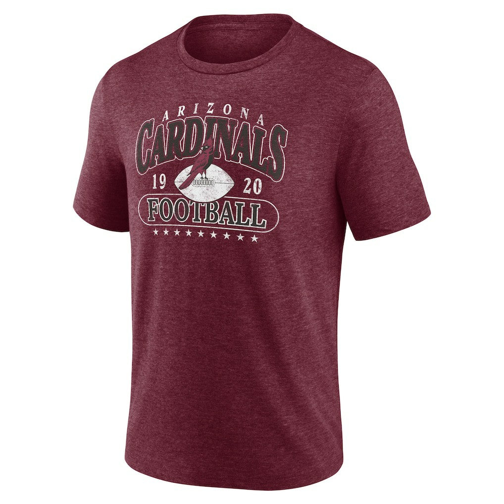 Arizona Cardinals Retro Tri-Blend T-Shirt Heather Cardinal - Fanatics