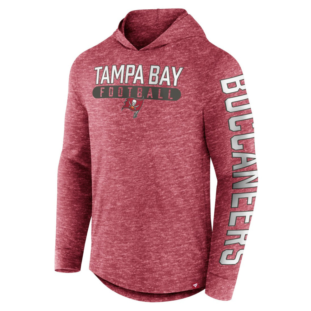 Tampa Bay Buccaneers Pill Stack Long Sleeve Hoodie T-Shirt Heather Red - Fanatics
