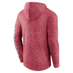 Tampa Bay Buccaneers Pill Stack Long Sleeve Hoodie T-Shirt Heather Red - Fanatics