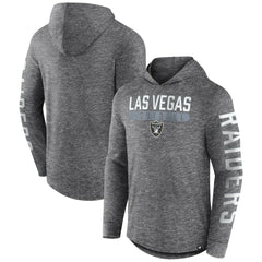 Las Vegas Raiders Pill Stack Long Sleeve Hoodie T-Shirt Heather Charcoal - Fanatics