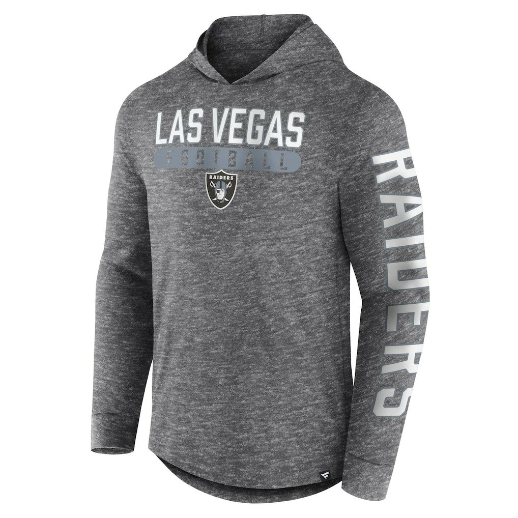 Las Vegas Raiders Pill Stack Long Sleeve Hoodie T-Shirt Heather Charcoal - Fanatics