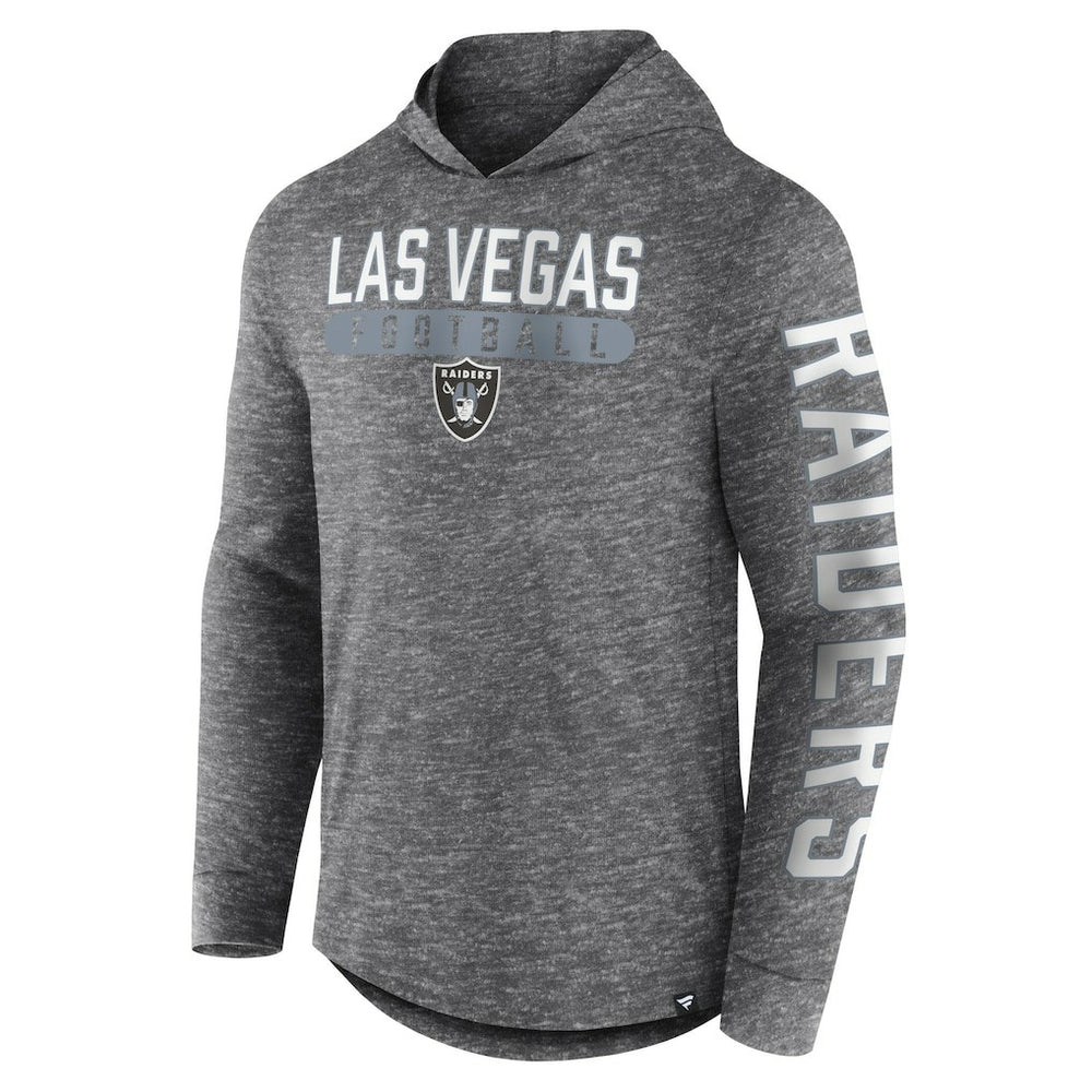 Las Vegas Raiders Pill Stack Long Sleeve Hoodie T-Shirt Heather Charcoal - Fanatics