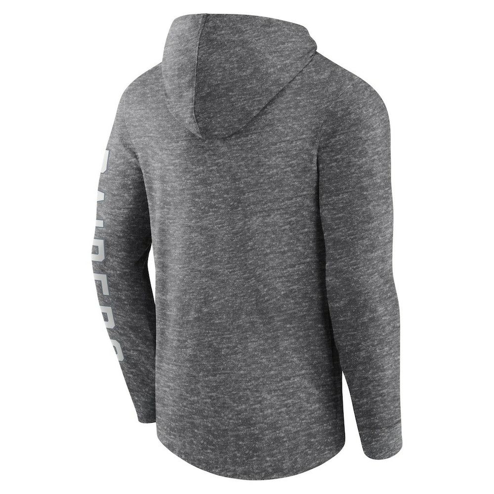 Las Vegas Raiders Pill Stack Long Sleeve Hoodie T-Shirt Heather Charcoal - Fanatics