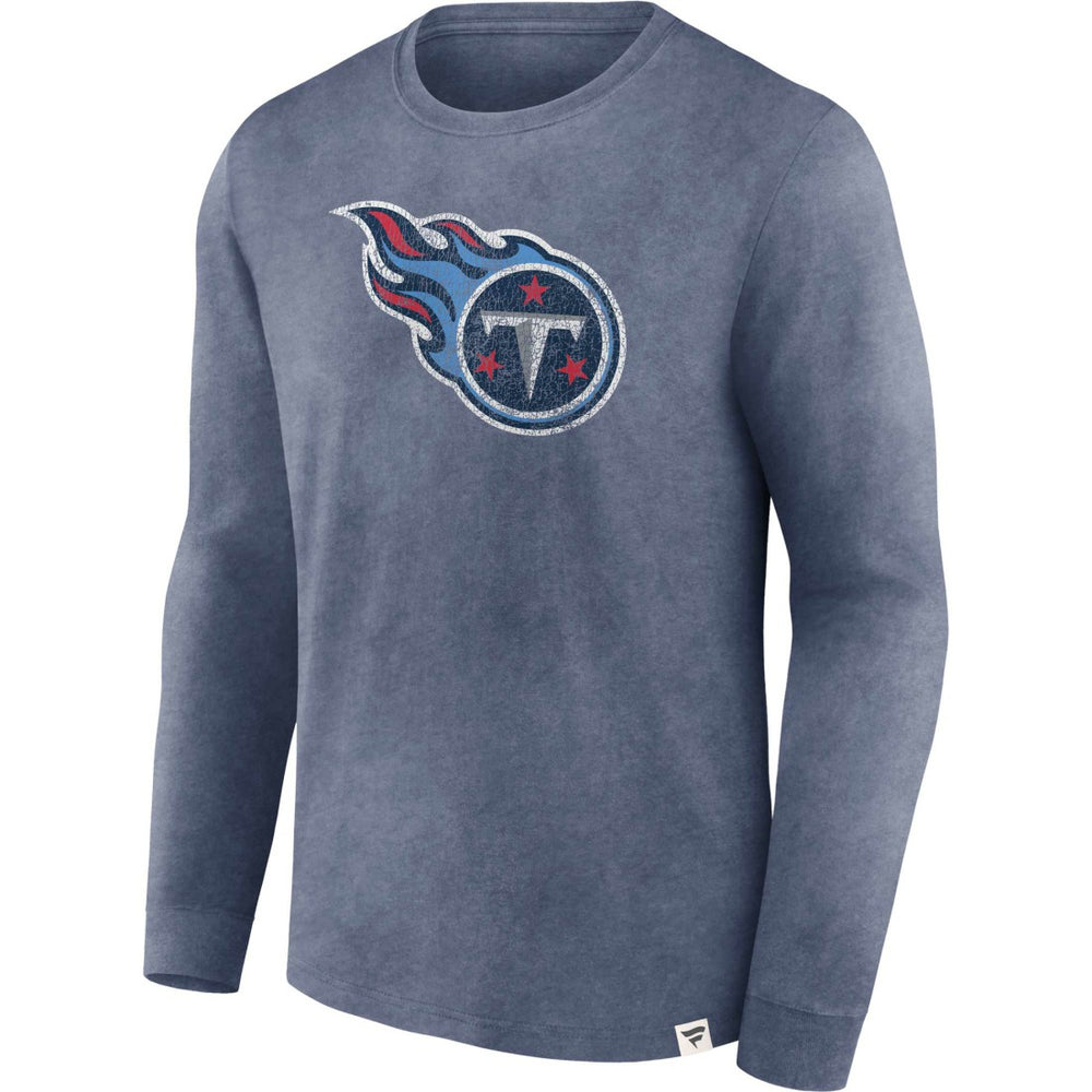 Tennessee Titans Washed Primary Long Sleeve T-Shirt Heather Navy - Fanatics