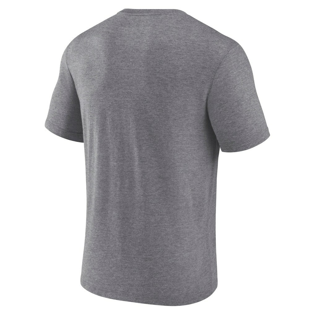 Las Vegas Raiders Warped Block Tri-Blend T-Shirt Heather Gray - Fanatics