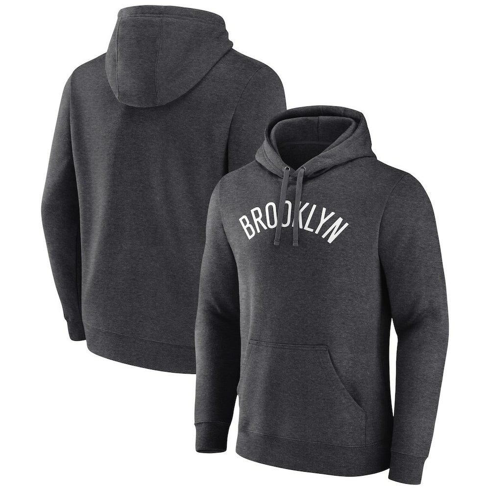 NBA - Brooklyn Nets Wordmark Alternate Pullover Hoodie - Charcoal