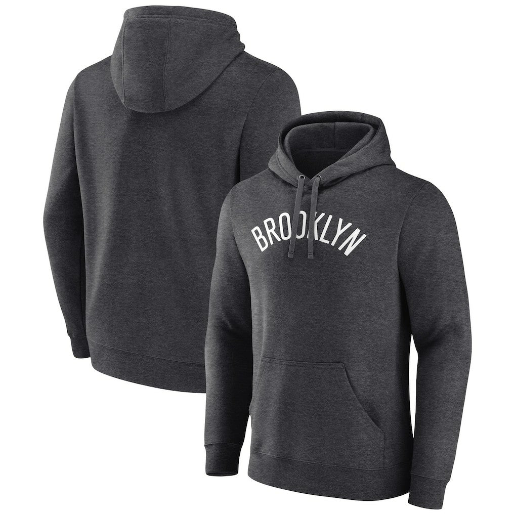 NBA - Brooklyn Nets Wordmark Alternate Pullover Hoodie - Charcoal