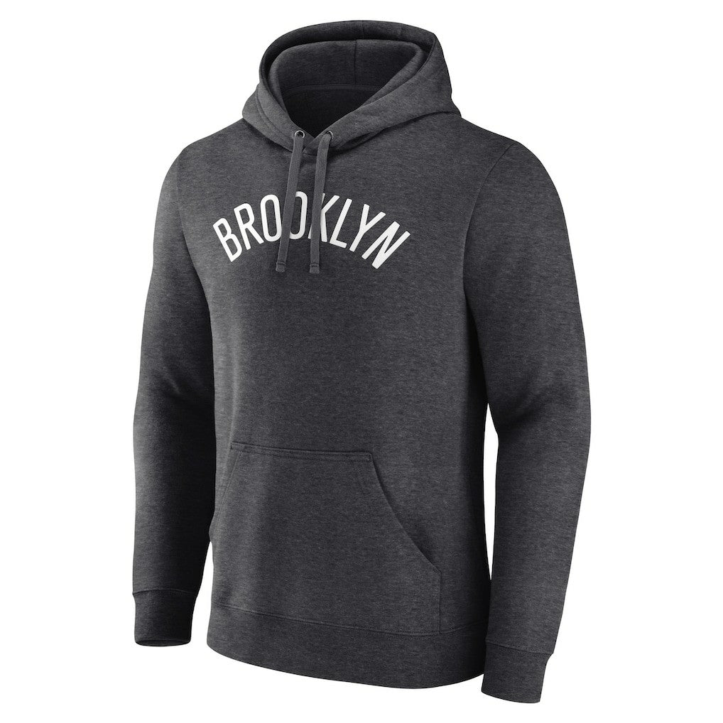 NBA - Brooklyn Nets Wordmark Alternate Pullover Hoodie - Charcoal