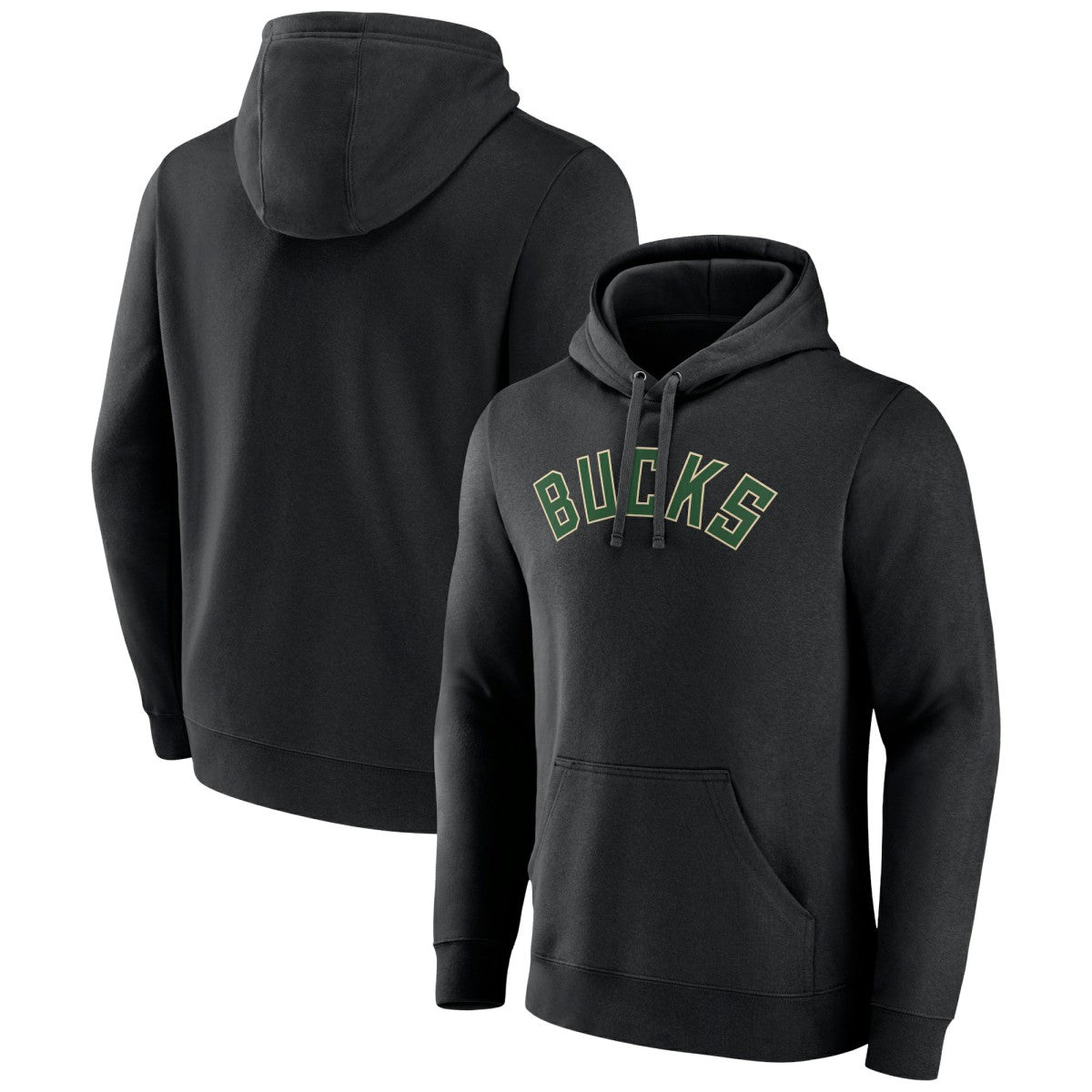 NBA - Milwaukee Bucks Wordmark Alternate Pullover Hoodie - Black