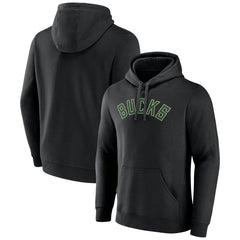 NBA - Milwaukee Bucks Wordmark Alternate Pullover Hoodie - Black