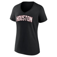 NBA - Houston Rockets Women's Wordmark V-Neck T-Shirt - Black