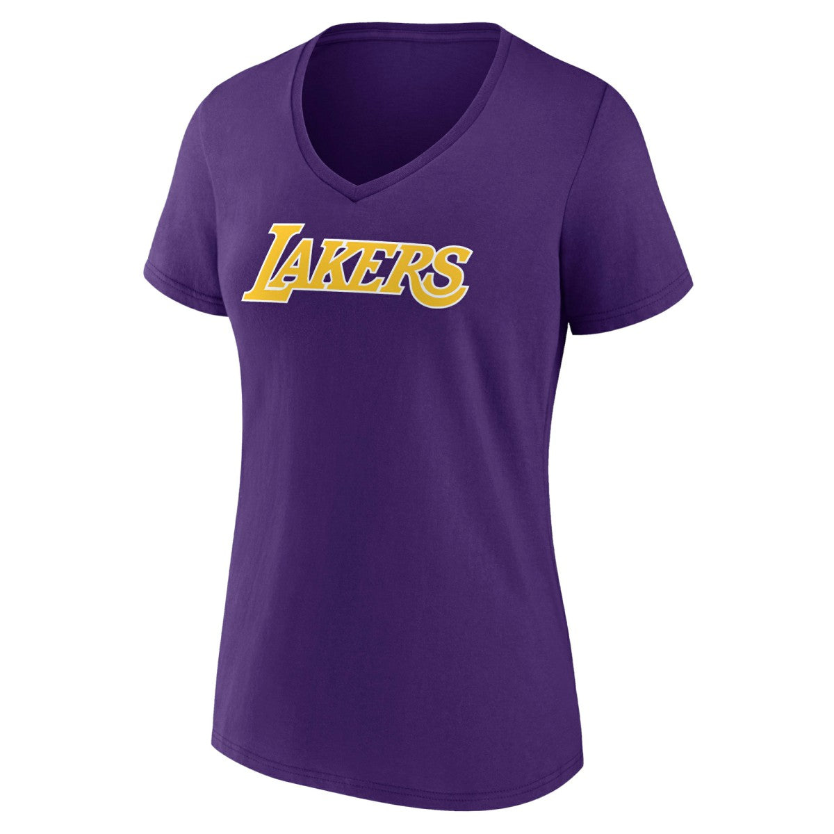 NBA - Los Angeles Lakers Women's Wordmark V-Neck T-Shirt - Purple