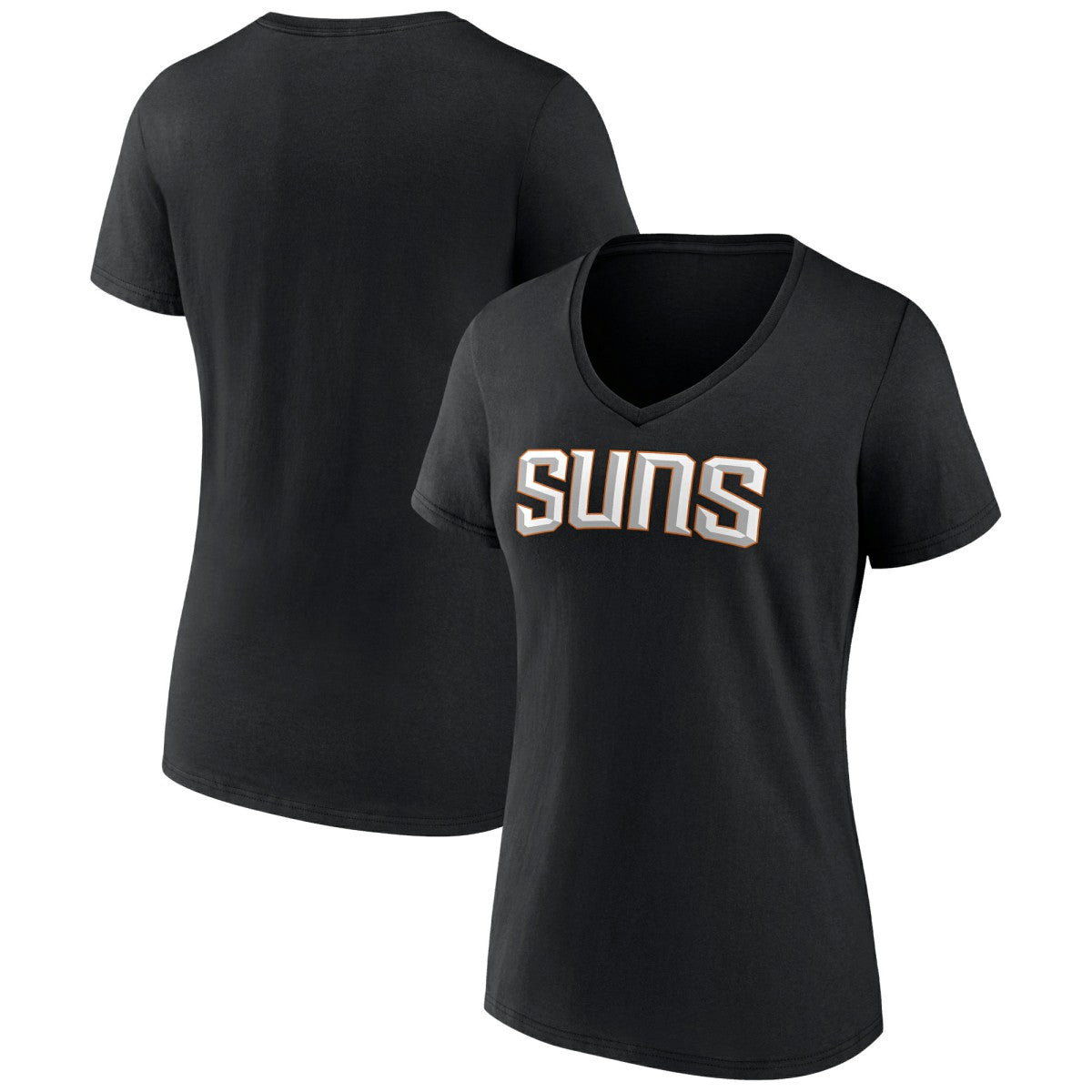 NBA - Phoenix Suns Women's Wordmark V-Neck T-Shirt - Black