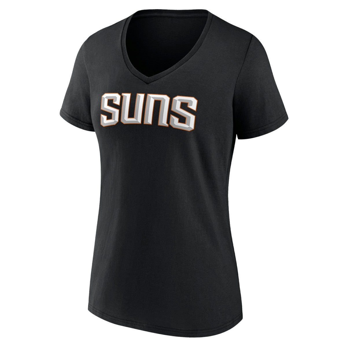 NBA - Phoenix Suns Women's Wordmark V-Neck T-Shirt - Black